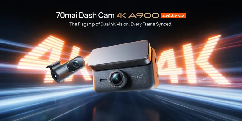 70mai Dash Cam 4K A900 Ultra – kamera przednia i tylna