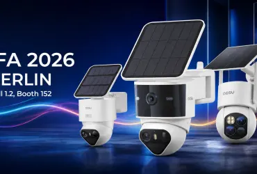 Kamery solarne aosu SolarCam T2 Ultra, T2 Pro i T2 z panelami słonecznymi