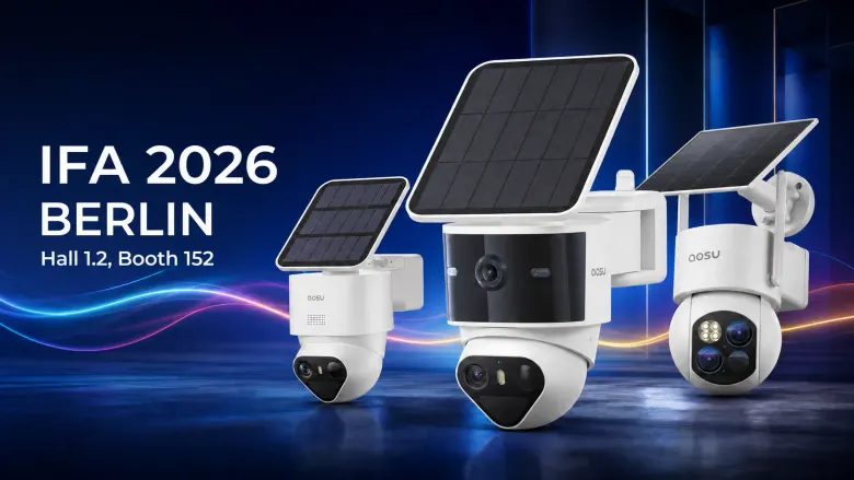 Kamery solarne aosu SolarCam T2 Ultra, T2 Pro i T2 z panelami słonecznymi