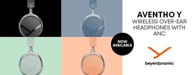 Słuchawki beyerdynamic AVENTHO Y w czterech kolorach: czarnym, niebieskim, miętowym i brzoskwiniowym