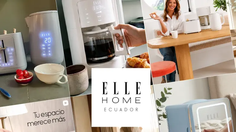 Seria Elle Home Panache: toster, czajnik z wyświetlaczem, ekspres przelewowy i niebieska mini lodówka