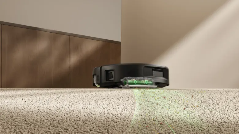 Wizualizacja technologii SealForce – Roomba Max 875 Combo odkurza dywan z uszczelnionym systemem ssania
