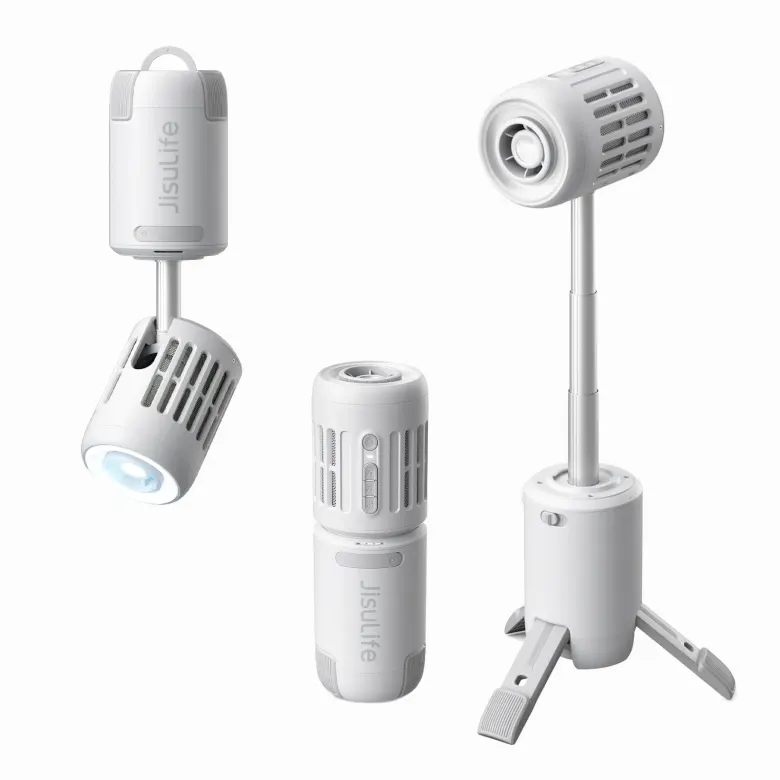 JisuLife Outdoor Fan Ultra1 jako lampa, wentylator ręczny i wentylator na statywie