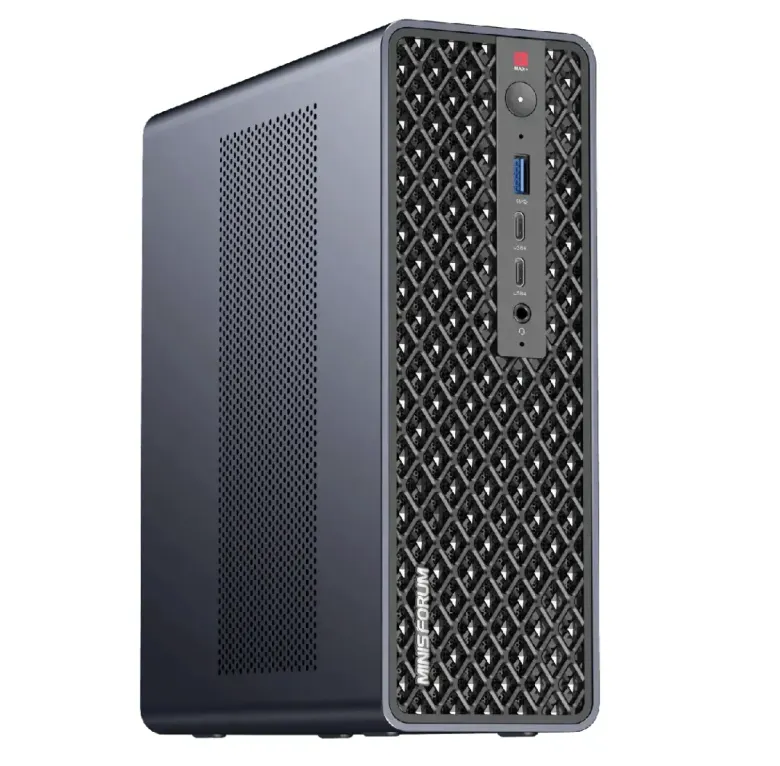 Przedni panel MINISFORUM MS-S1 MAX-P495 z portami USB4 i USB-A