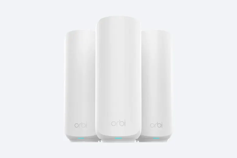 System mesh NETGEAR Orbi 370 RBE373 – router i dwa satelity WiFi 7