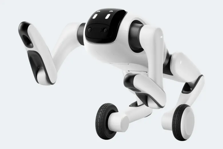 PrimeBOT T1 w trybie czworonożnym z kołami na końcach nóg