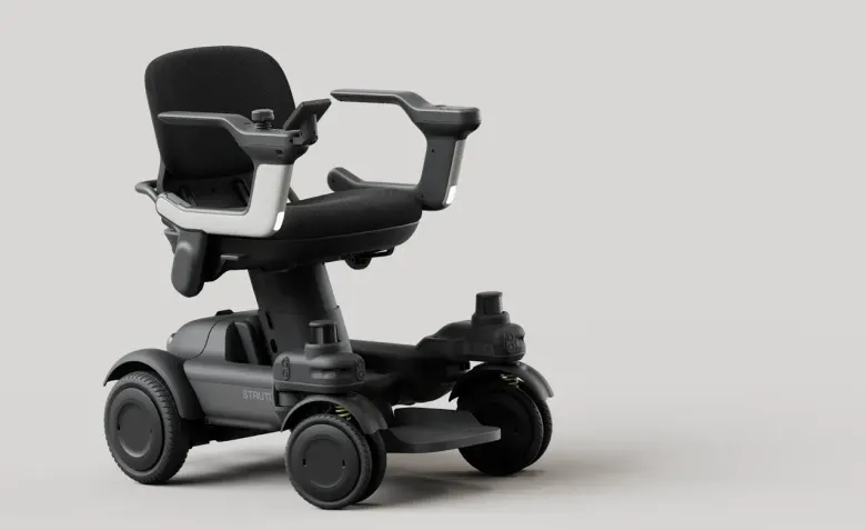 Strutt ev¹c – elektryczny wózek z joystickiem na podłokietniku i czujnikami LiDAR