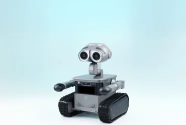 Robot domowy Zeroth W1 na gąsienicach z dużymi oczami-kamerami i dwoma ramionami
